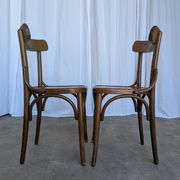 Set of 2 Vintage Wooden Dining Chair: Mid-Century Bistro Style, Yugoslavia