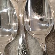 12 silver-plated coffee spoons by Christofle Marly, 13.6 cm