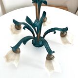 Glass and Metal Chandelier