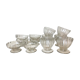 Service of 12 dessert cups, crystal