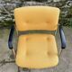 Fauteuil à roulettes Strafor en tweed jaune 1970