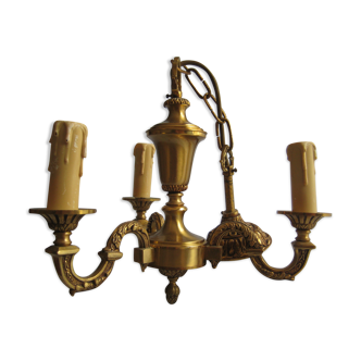 Massive brass chandelier