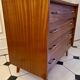 Vintage chest of drawers with compass feet