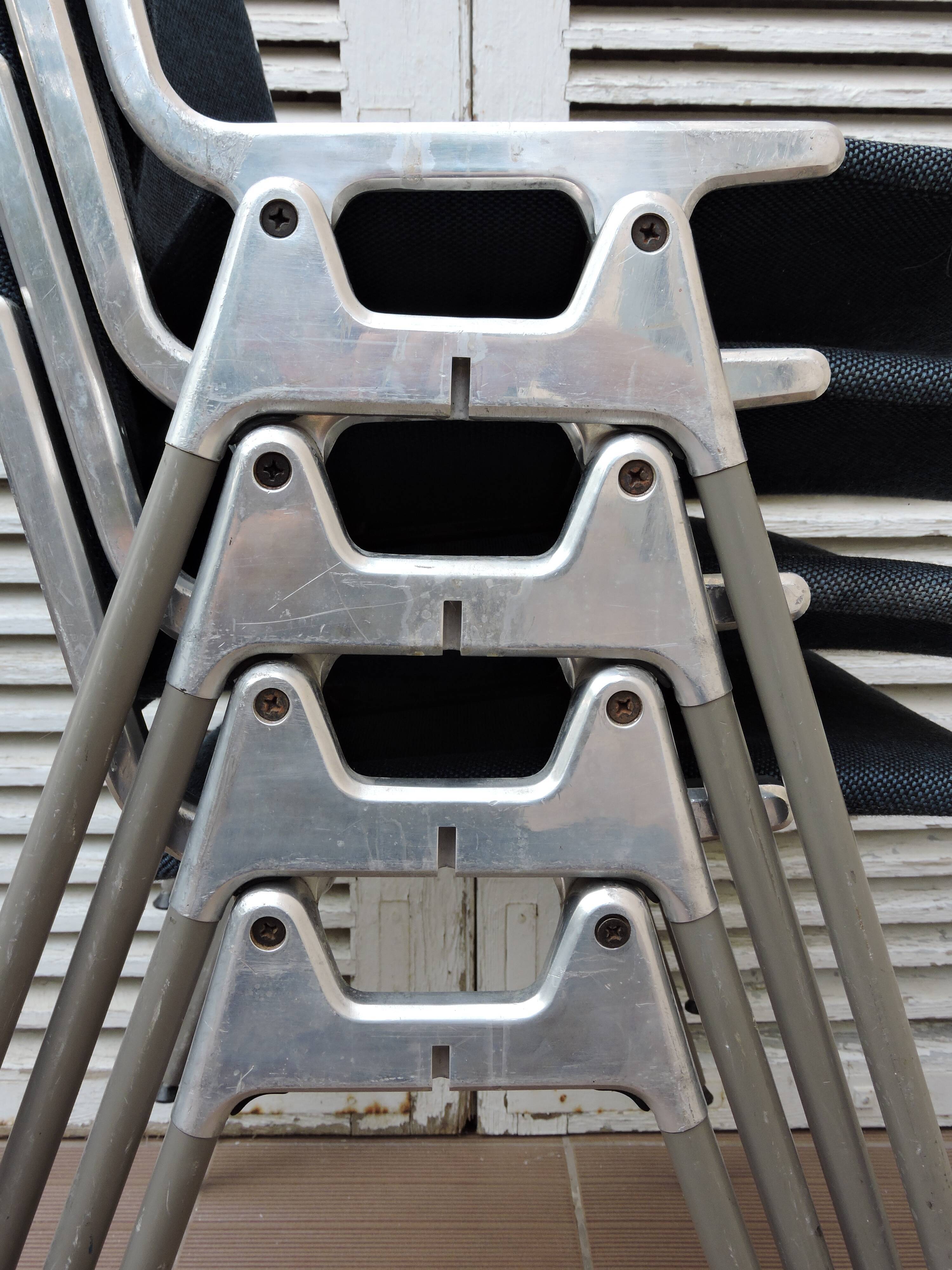 Series of 4 chairs DSC 106 Castelli by Piretti 1972