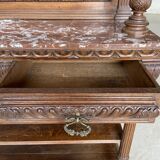 Neo Renaissance sideboard, France chateau Renaissance style Louis XIII carved oak 1880