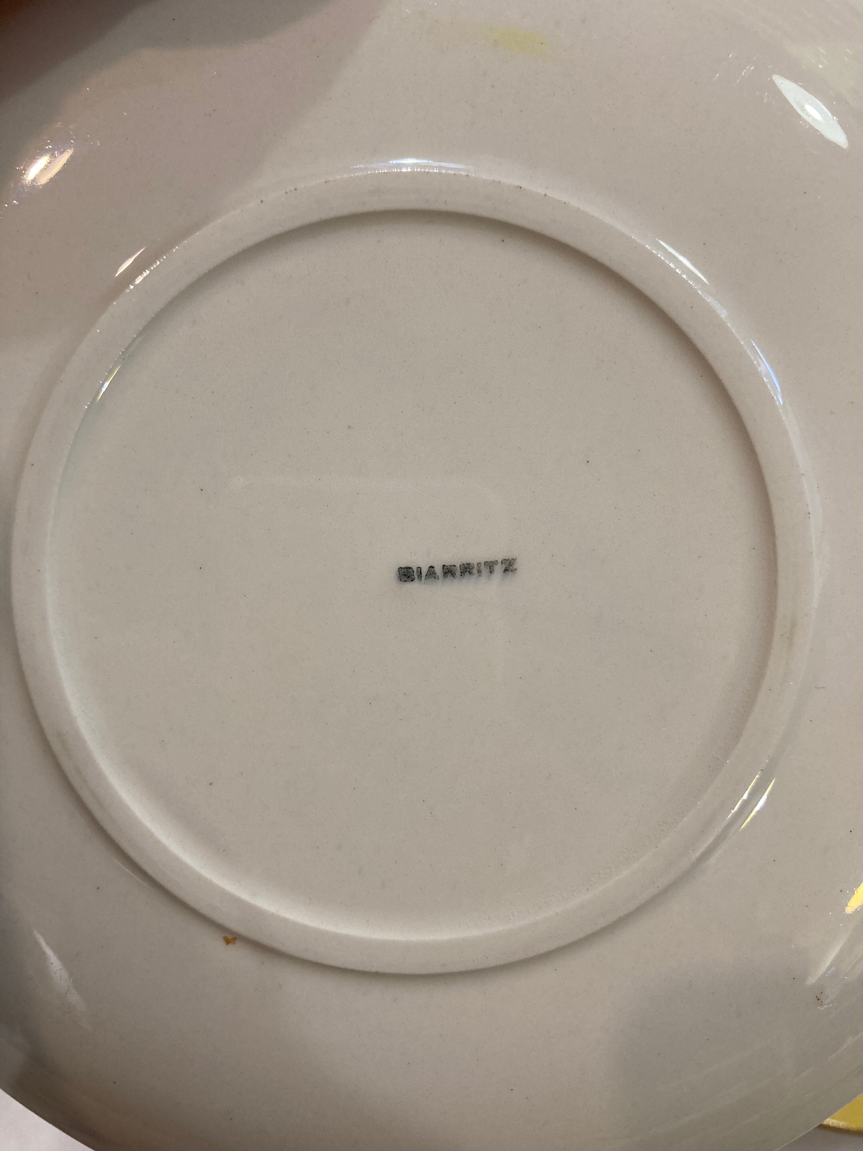 5 plates Biarritz yellow and golden