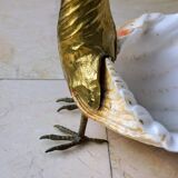 Bol en laiton et coquillage