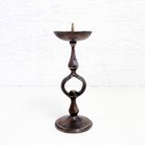 Candlestick spade bronze candle
