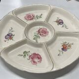Assorted dish with flower decoration