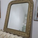 Miroir Doré Style Ancien / Louis Philippe - Arrière Rond