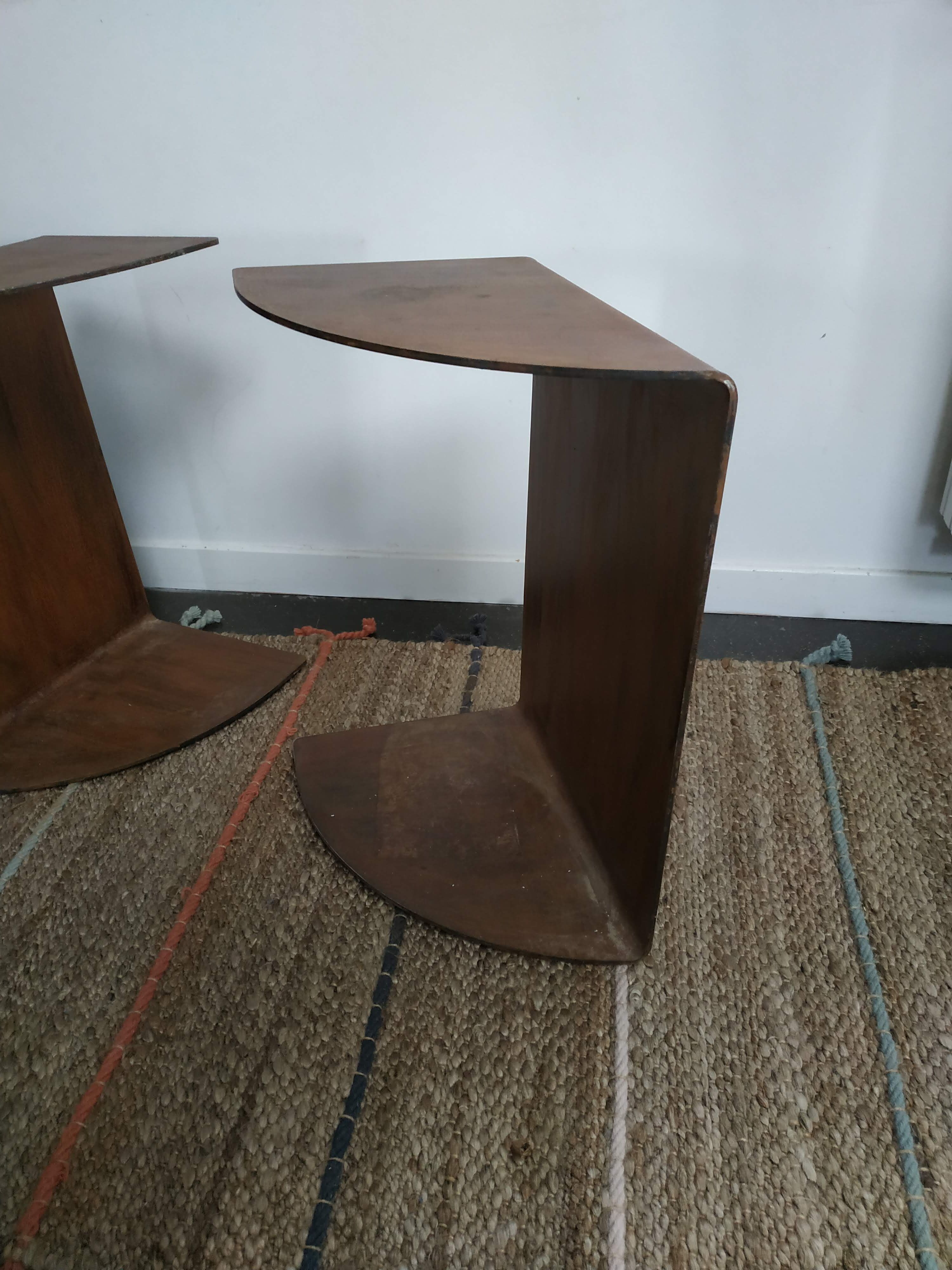Pair of steel bedsides
