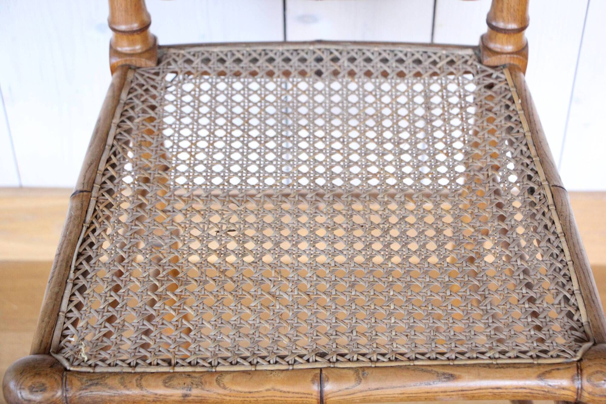 6 caned Napoleon III chairs