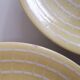 Set of 5 old Longchamp sunny yellow flat plates