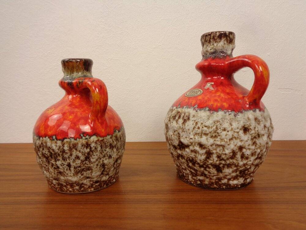 Fat Lava ceramic vases from Jopeko, 1970s, set of 2.