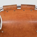 Tabourets de bar en cuir Charlotte Perriand Station de ski des Arcs France 1960