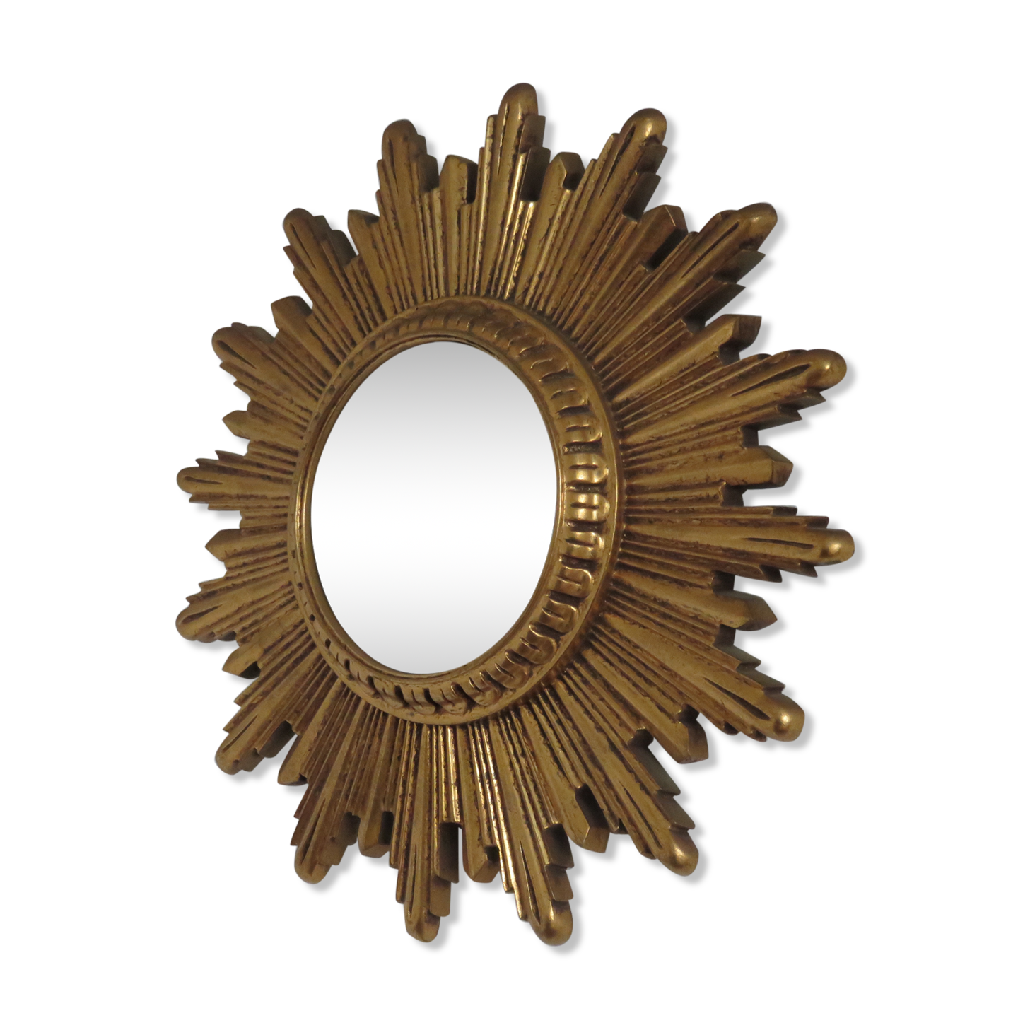 Golden Sun witch miror 60s 70s 30x30cm