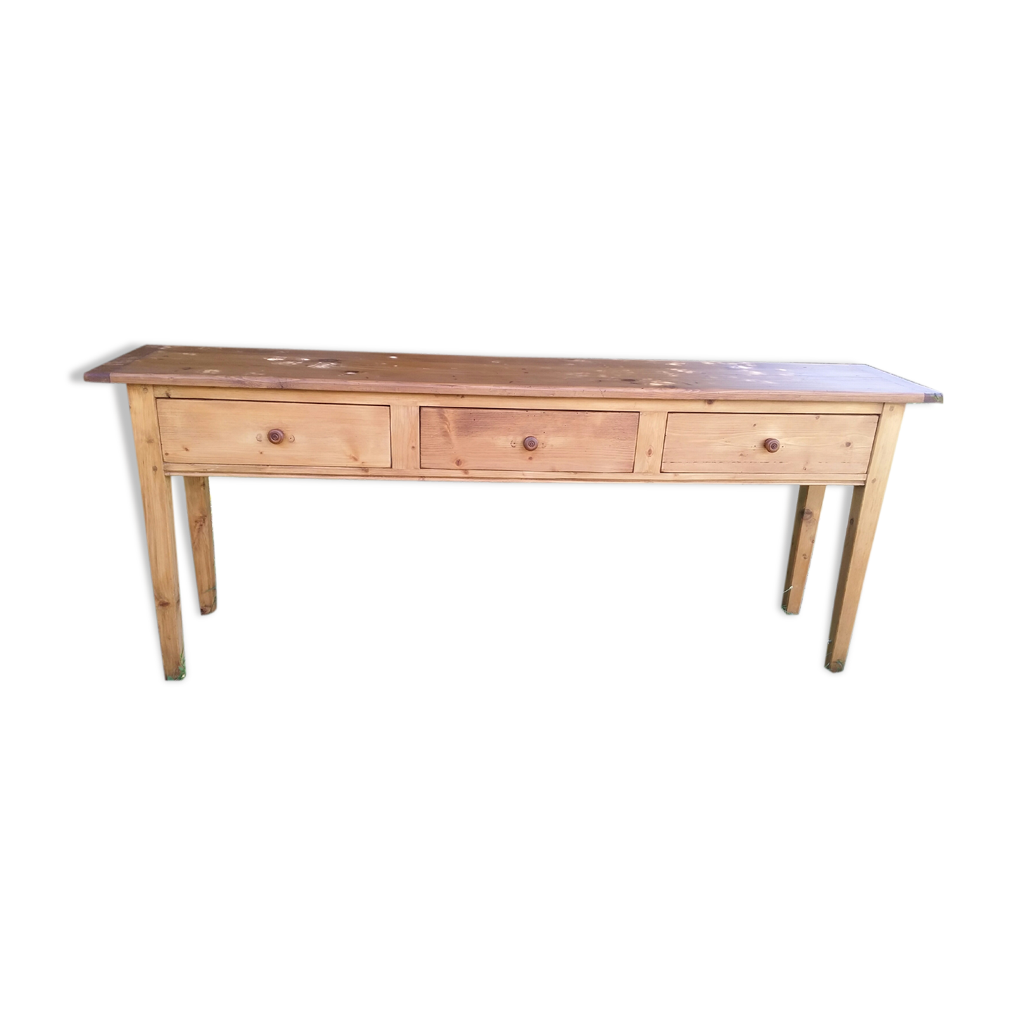 Console feet spindle, 3 drawers