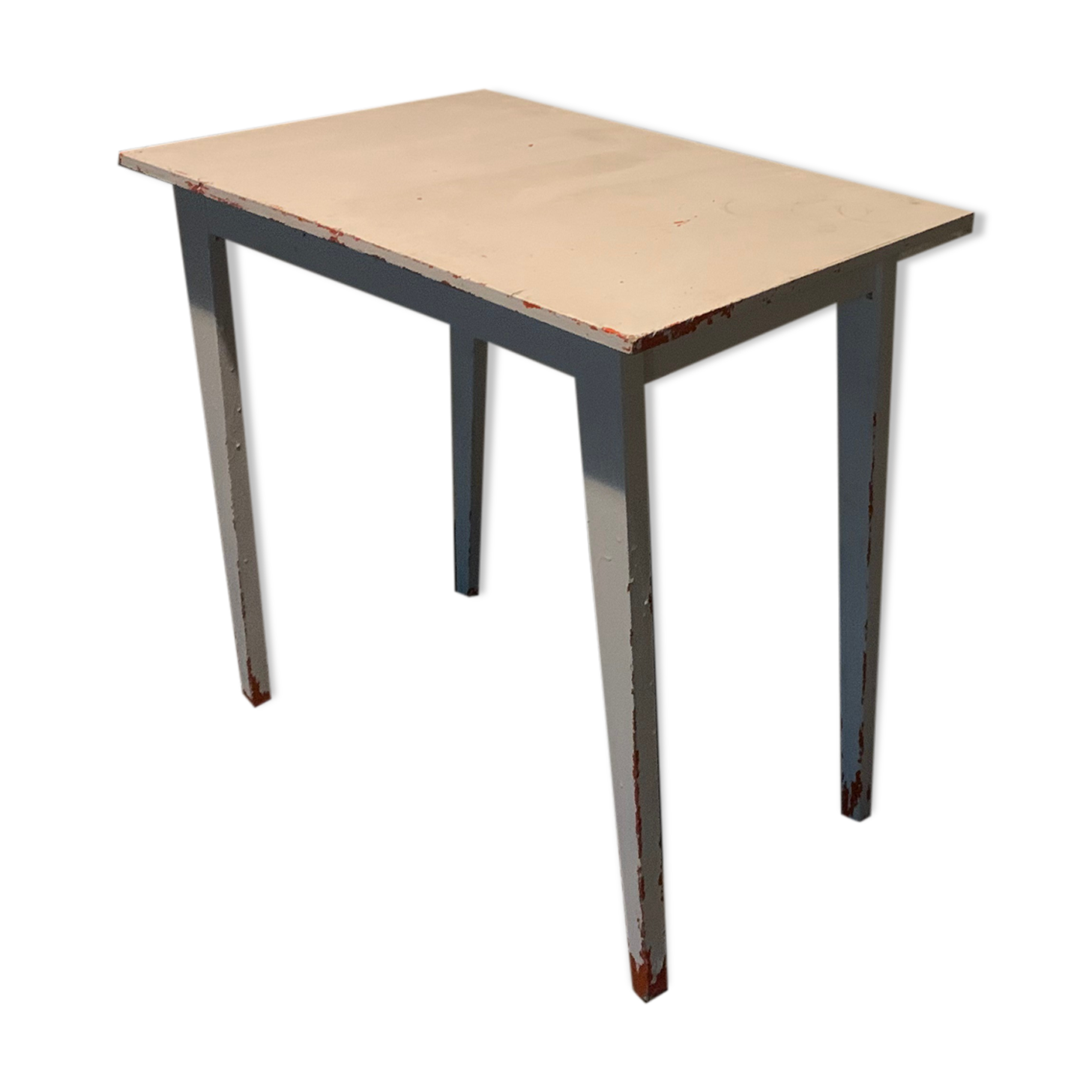 Small vintage 70 desk table, compass feet