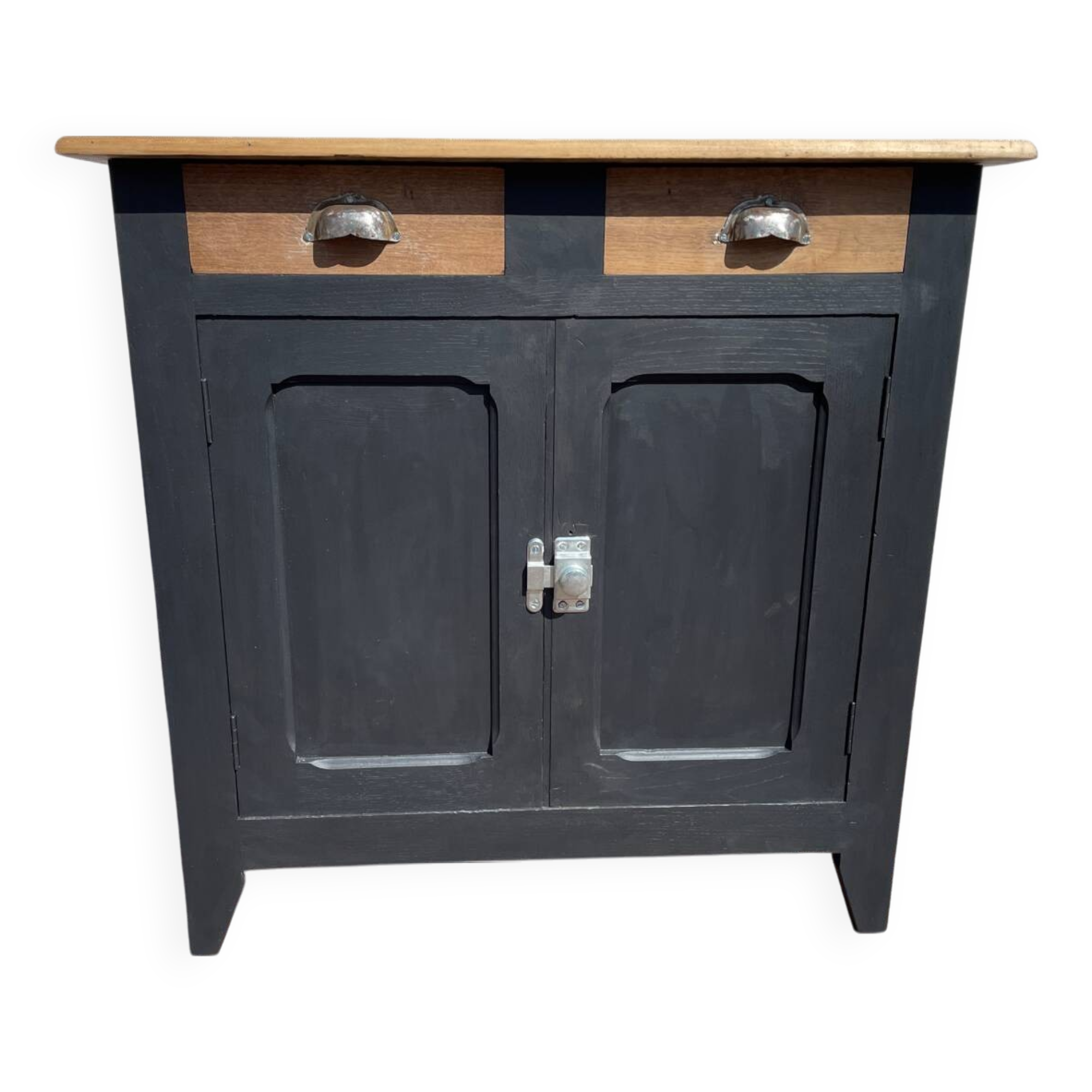 Parisian sideboard in black raw wood