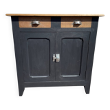 Parisian sideboard in black raw wood