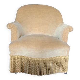 Toad armchair velvet period Napoleon III 19th