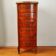 Curved chest of drawers in marquetry – marble top – Louis XV style