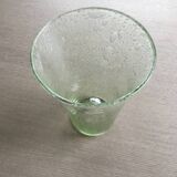 Handcrafted bubbled glass vase