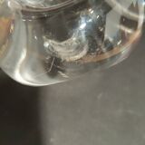 Modernist crystal lamp sculpture signed Schneider Paris France