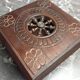 Breton box in chiseled wood - vintage