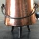 Cauldron with tinned copper pot handle and support 3 feet - 25.5 cm