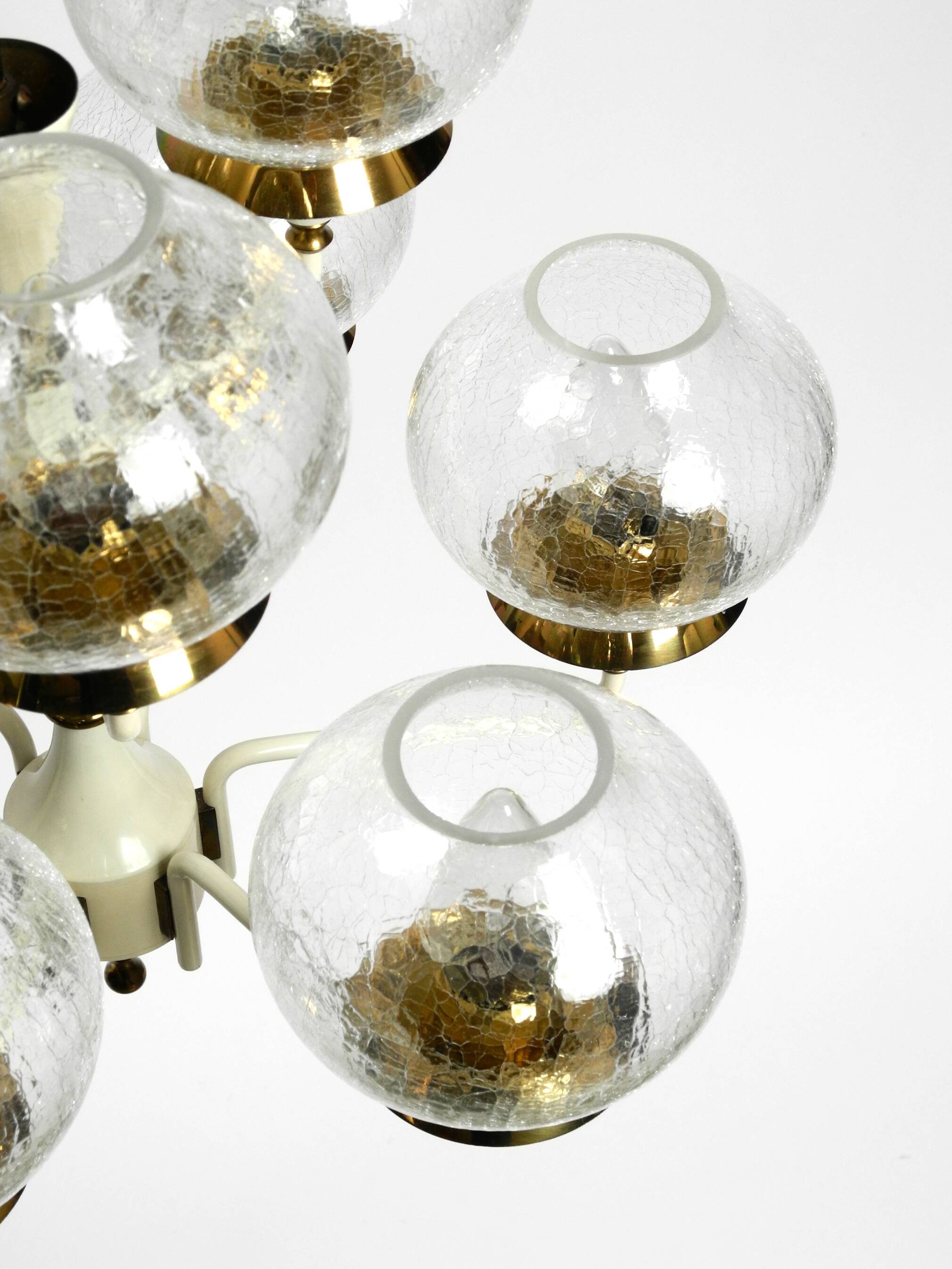 Beautiful 1960s brass glass Tulipan ceiling lamp by Hans Agne Jakobsson