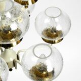 Beautiful 1960s brass glass Tulipan ceiling lamp by Hans Agne Jakobsson