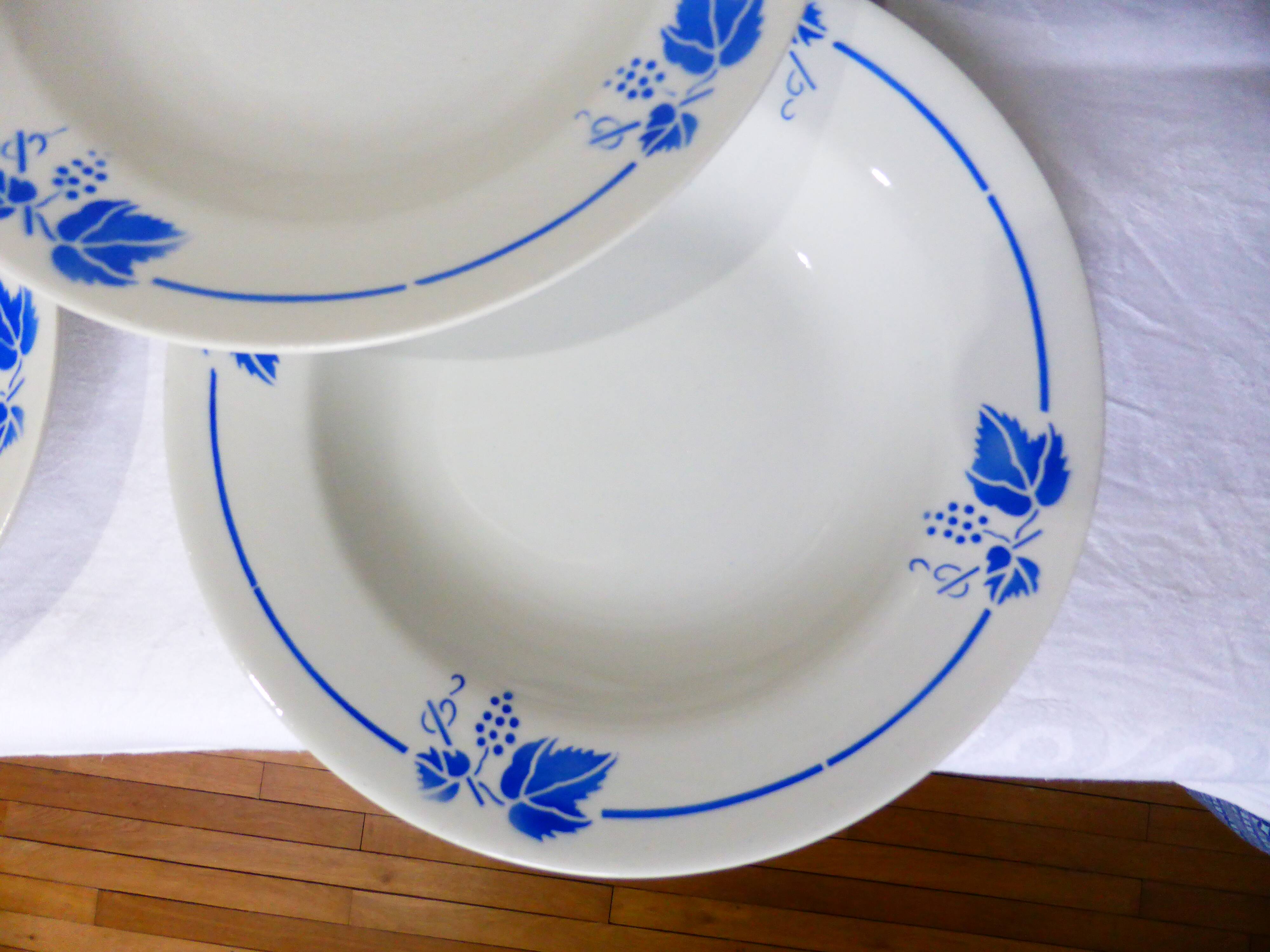 5 deep plates Roselys model vine 211251