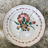 Assiette ancienne décor floral