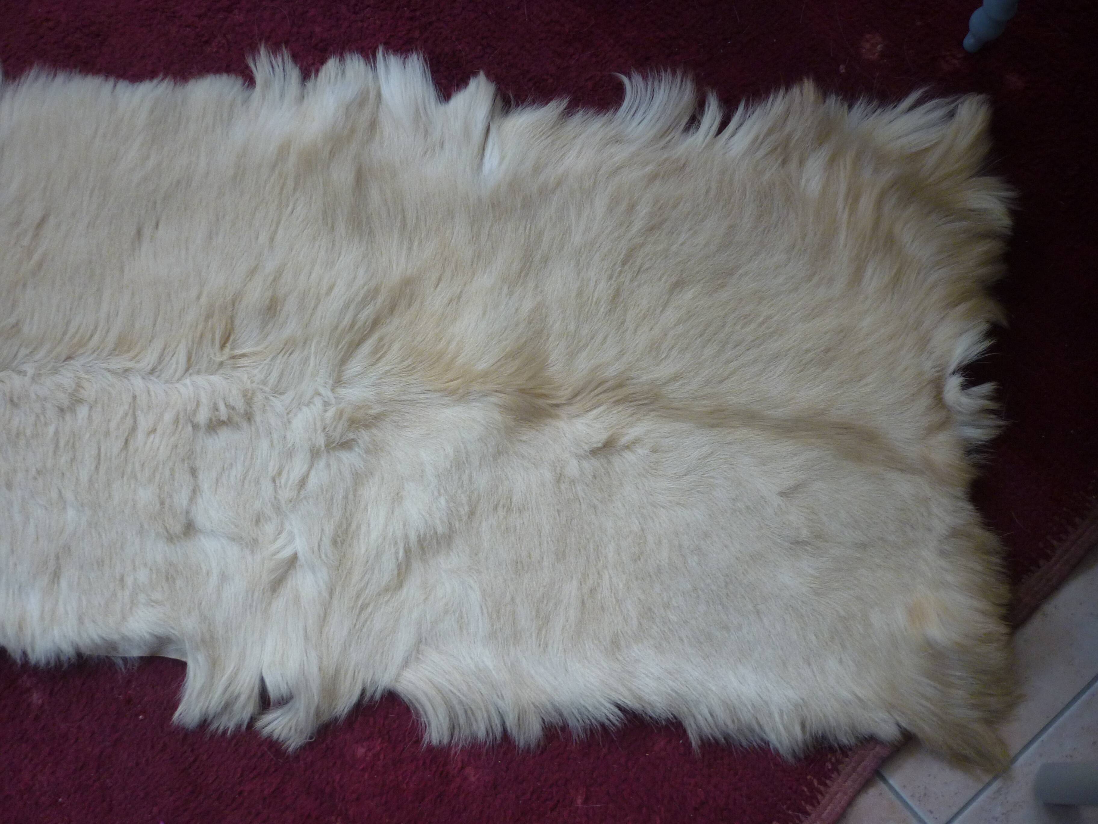 Beige tanned goat skin