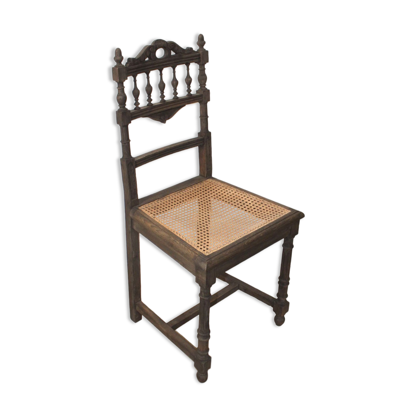 Old style ebony wooden chair
