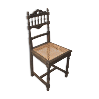 Chaise ébène en bois style ancien