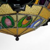 Art Deco wrought iron chandelier by Augustin Louis Calmels, France, Circa 1920