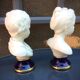 Bustes d'enfants en biscuit