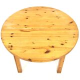 Pine dining table, suede, 1970