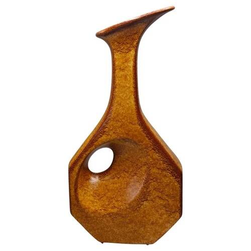 Sculptural ceramic vase by Roberto Rigon for Bertoncello, Italy, 1970s.