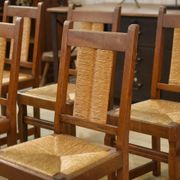 Set of 6 brutalist chairs from the 1950s.