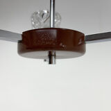 Vintage Chrome & Glass Chandelier, 1970's