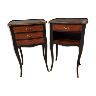 Pair of Bedside Tables of Louis XV Style