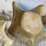 Set of 2 free-form fiberglass planters