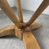 Art deco mirror pedestal table in walnut 1930