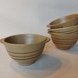 4 ear bowls in Sarreguemines sandstone