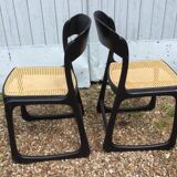 Baumann sled with caning chairs