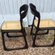 Chaises Baumann traîneau avec cannage