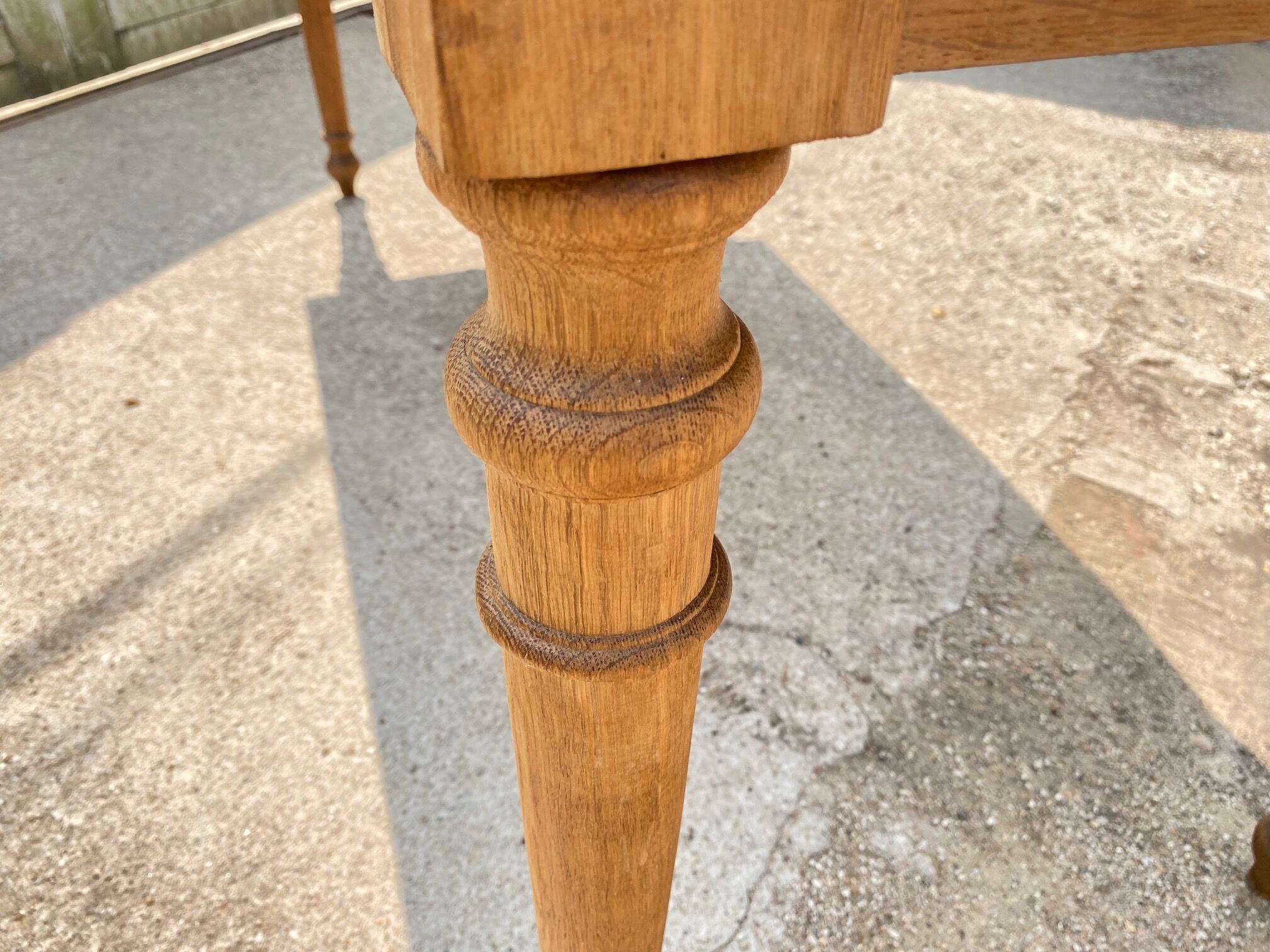 Solid oak farmhouse or desk table with 2 drawers 1900